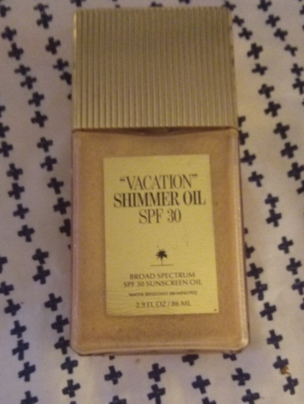 Vacation Shimmer Oil SPF 30 - Gold Shimmer Sunscreen Oil